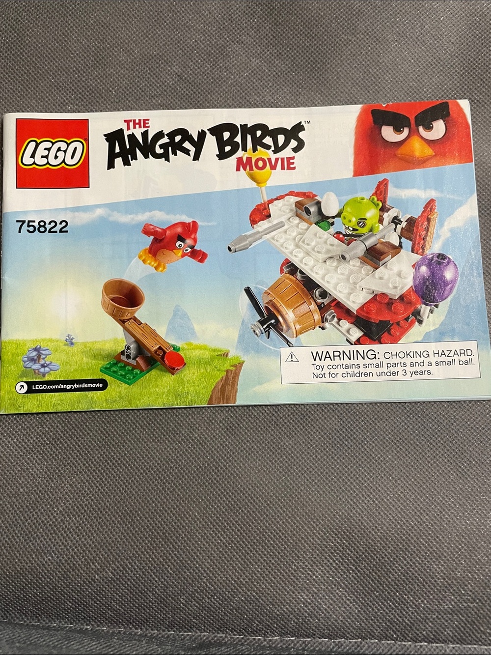 LEGO 75822 Angry Birds Red & White Plane Playset - BOOK ONLY